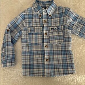 Prodoh boys EUC Blue Plaid Button Down Shirt